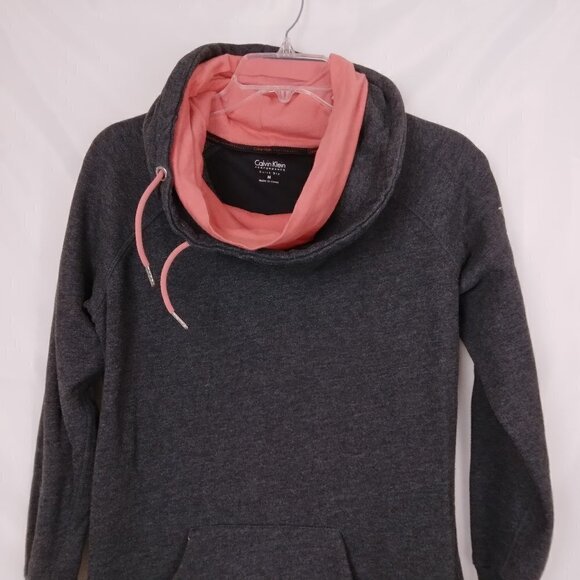 Calvin Klein | Performance Quick Dry Black Cowl Neck Sweatshirt | Size M - Picture 2 of 6